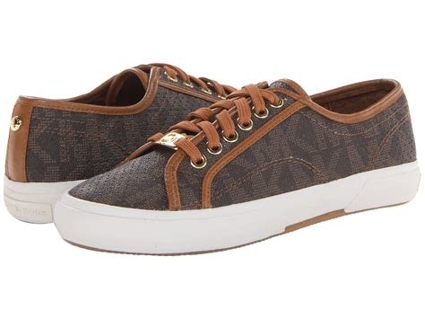 michael kors brown tennis shoes|michael kors tennis shoes women's.